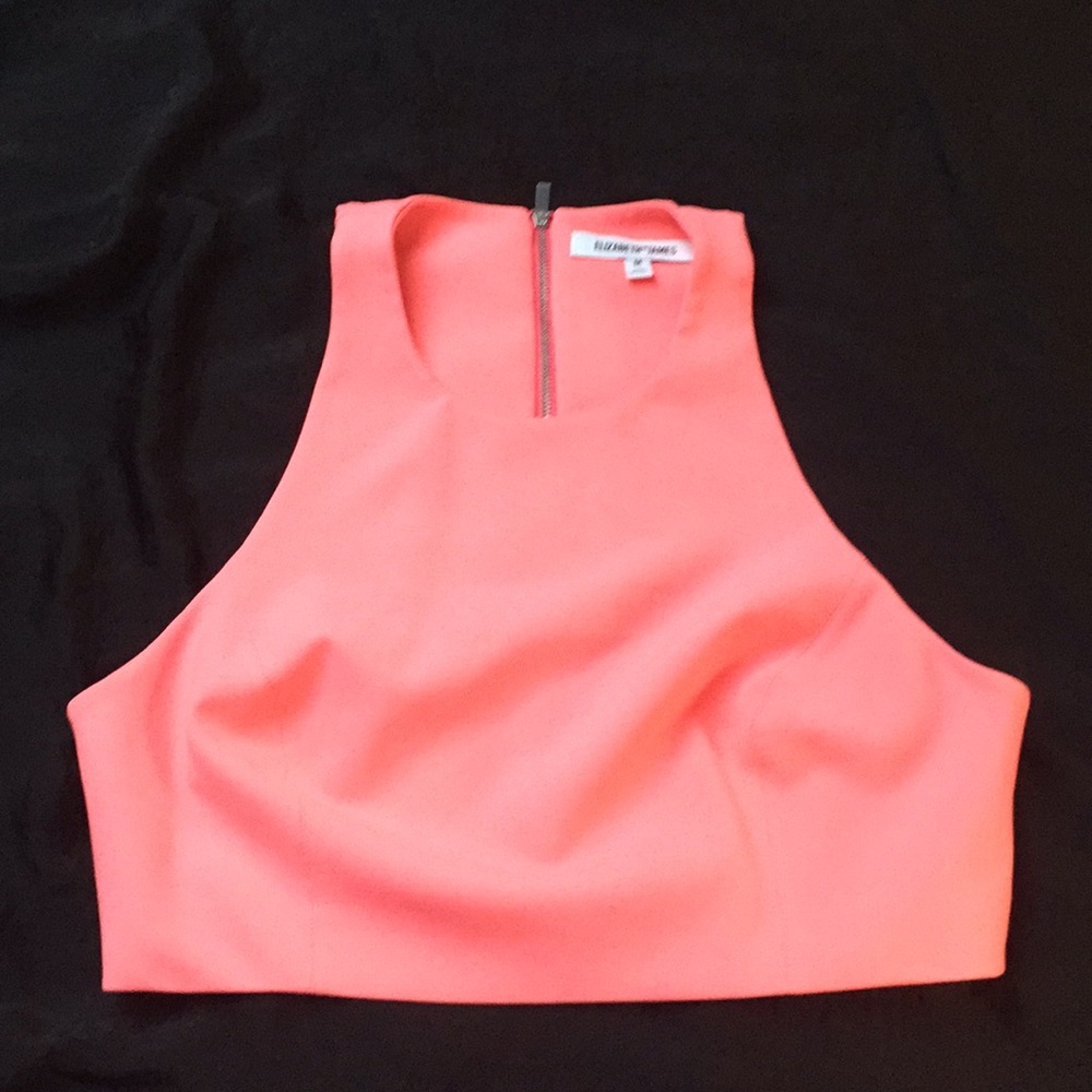 Elizabeth & James hot pink crop top